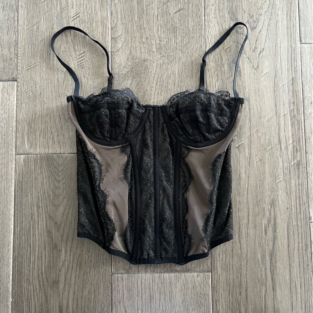 Urban Outfitters Black Lace Corset